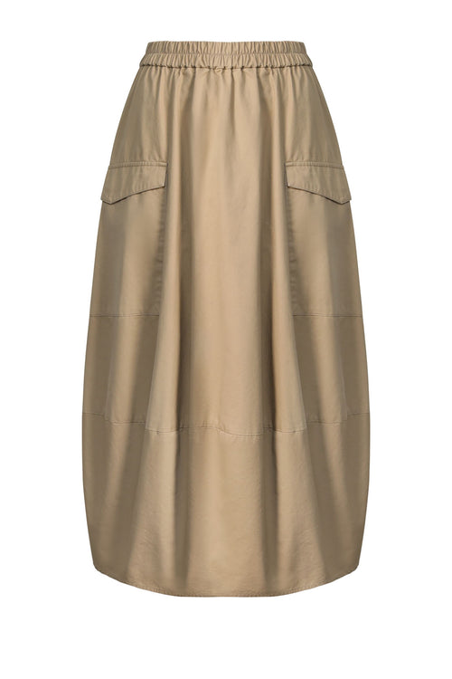 global skirt / camel brown