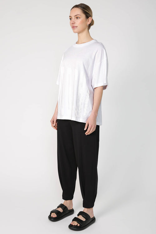 front runner print tee / white|white