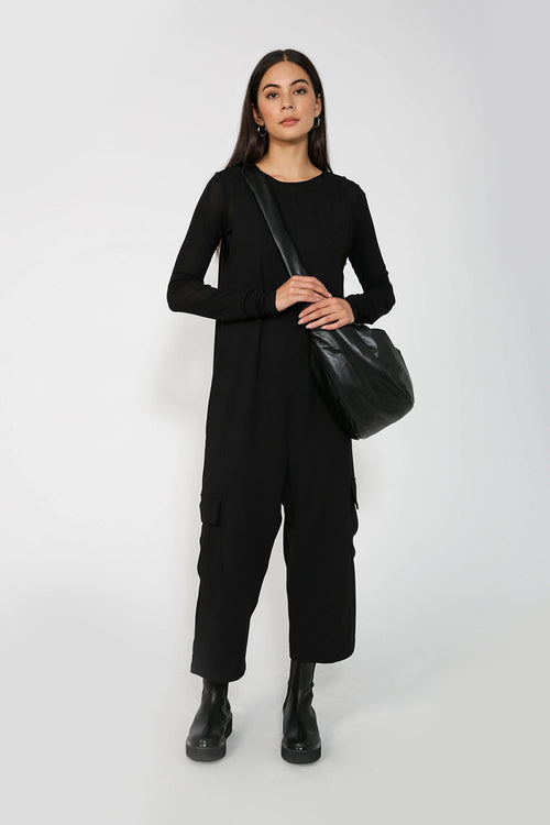 clique jumpsuit / black