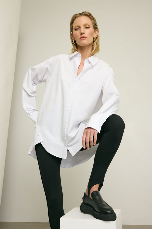 unbutton shirt / white