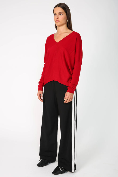 step sweater / rich red