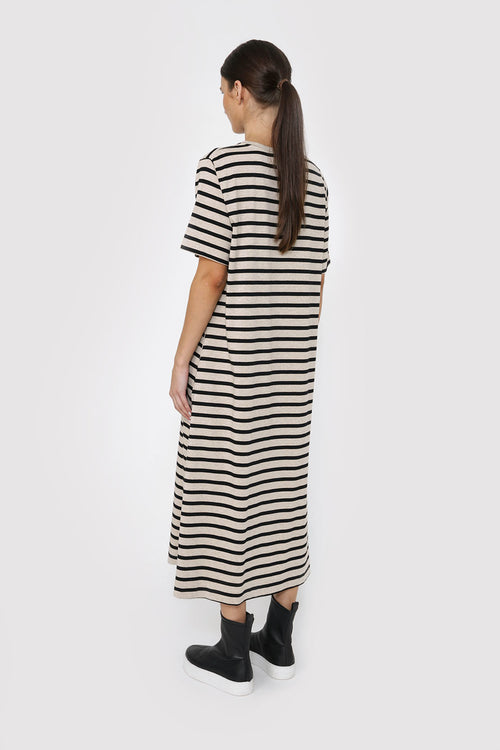modes maxi dress / neutral stripe