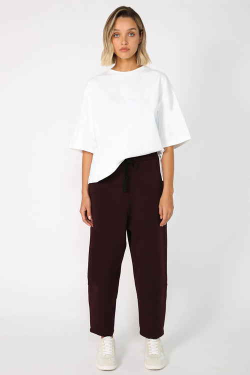 furthering ponti track pant / black forest