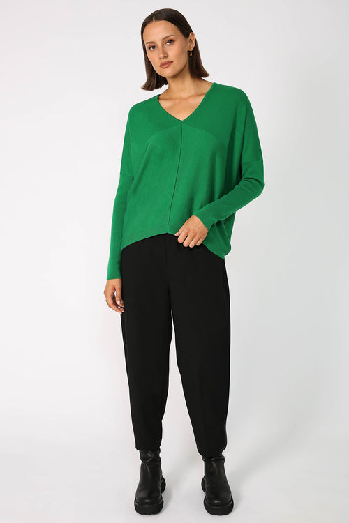 step sweater / bright green