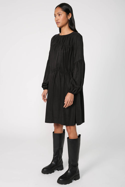 tier dress / black