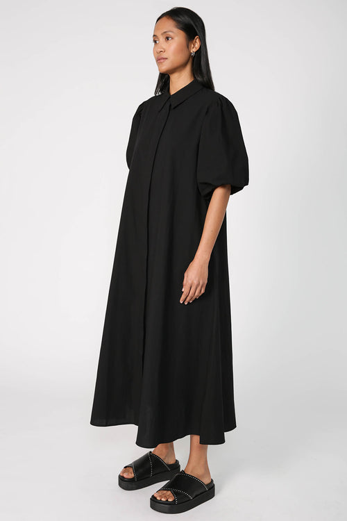 adhere midi dress / black