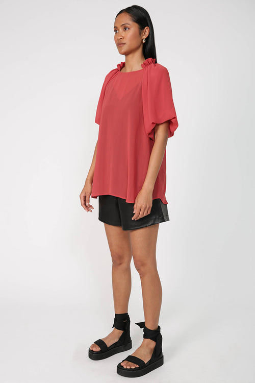 esteem tee / guava red