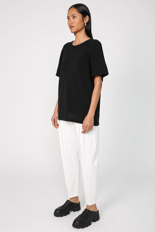 jet tee sweater / black