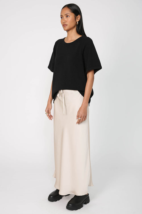 frame bias skirt / pearl natural