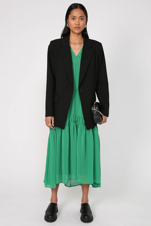 floating dress / bright green