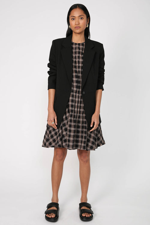 vicinity dress / black|brown check