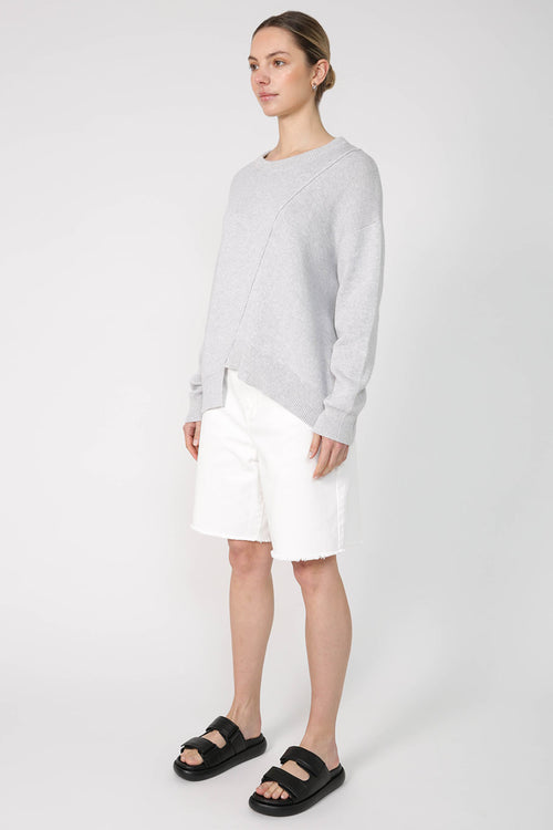 resulting sweater / grey marle|silver