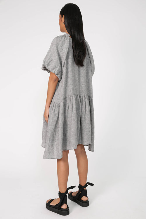 esteem dress / black|white houndstooth