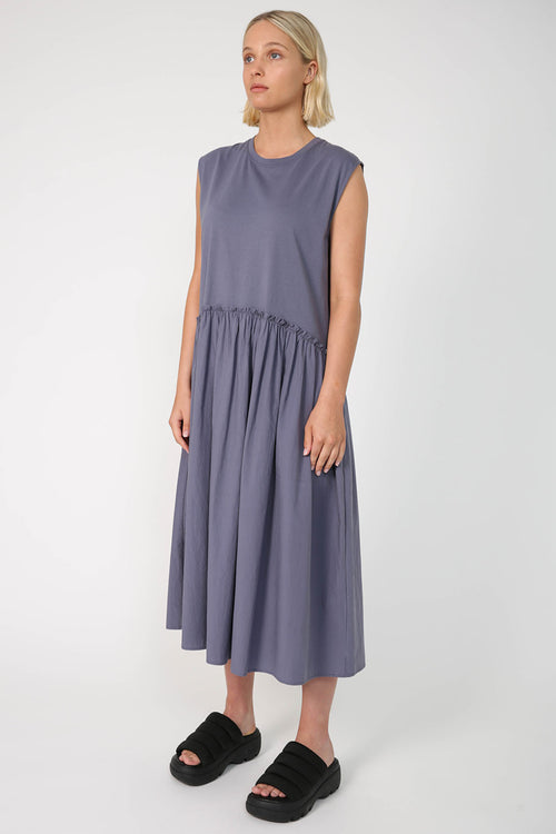 wandering dress / grey blue