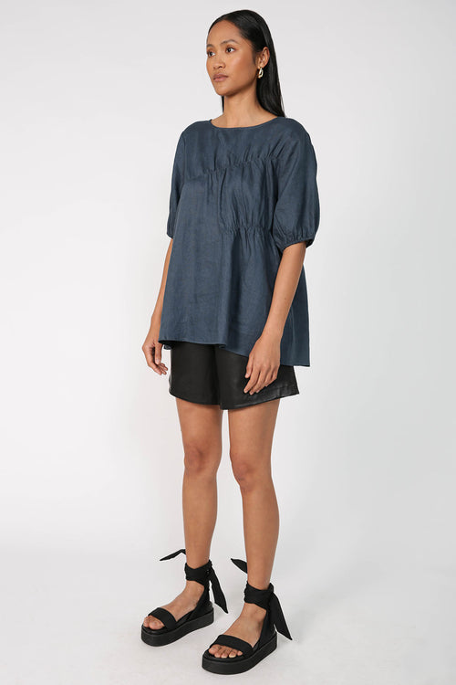 notion tee / teal blue