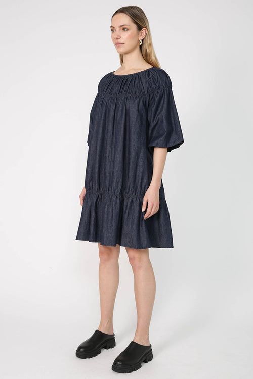 gallery dress / indigo blue
