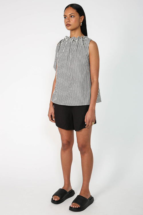 avid tank / cream|black stripe