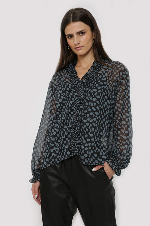 defying top / black|grey spot