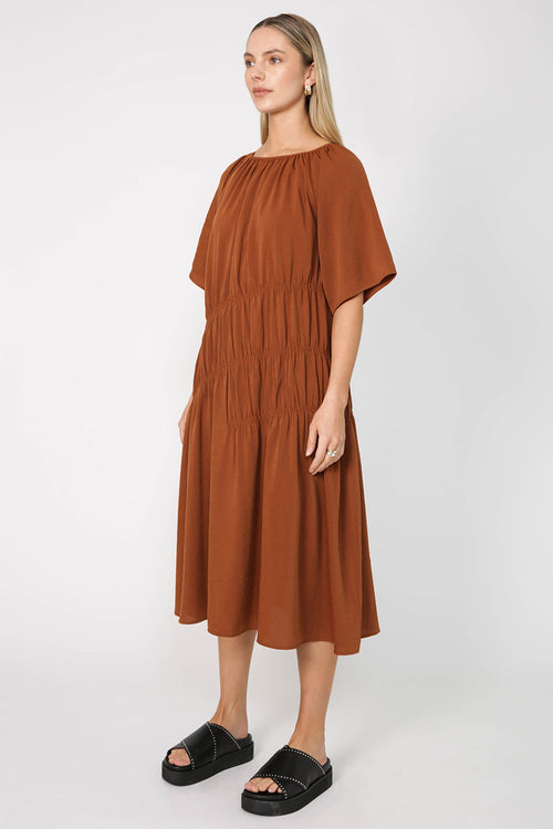 axel dress / ginger brown