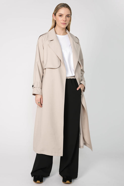 coached contrast pant / black