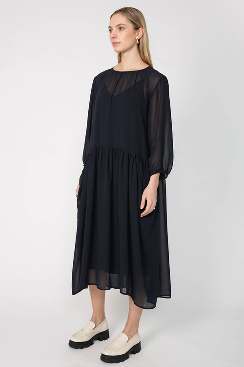 foundation dress / ink blue