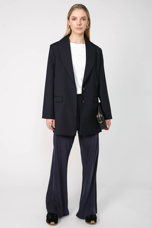 frame bias pant / navy blue