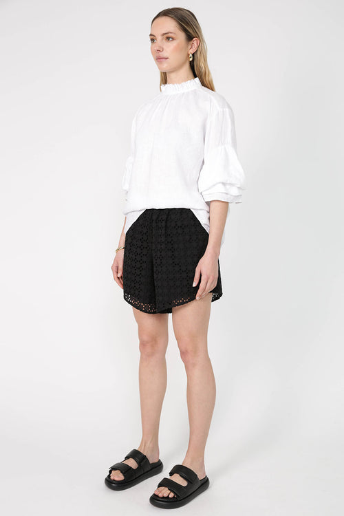 actually broderie short / black