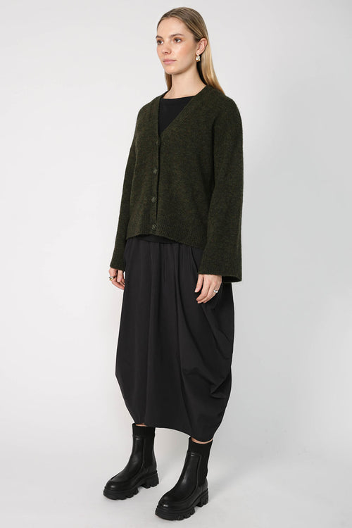 spoken cardi / dark green