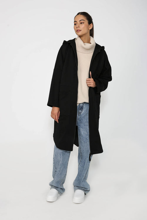 uptempo parka sweat / black