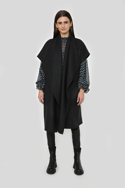 ruff shirt / black|grey spot