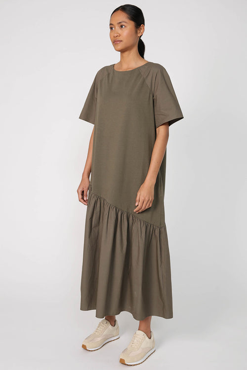 taken dress / dark olive green