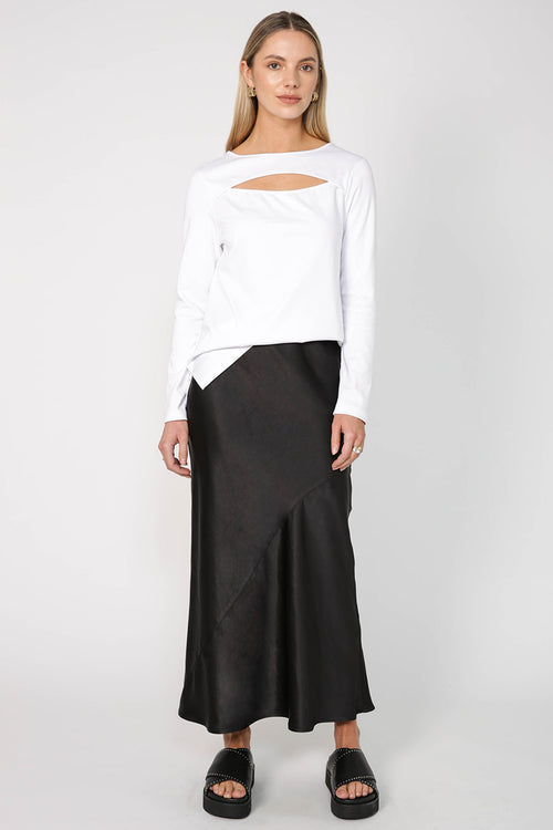 glide maxi skirt / black