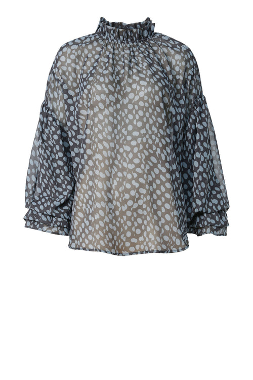ruff shirt / black|grey spot