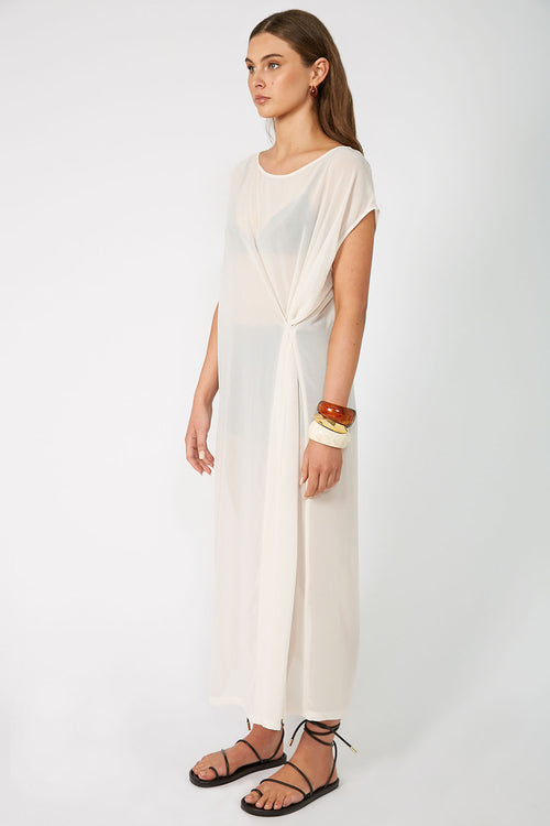 contract midi dress / calico cream