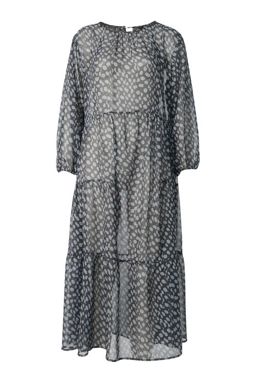emanate dress / black|grey spot