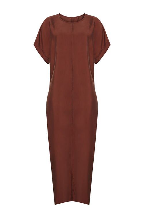 resume dress / bronzed brown