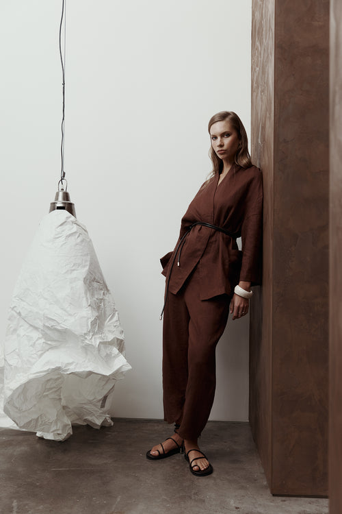 grandeur pant / copper chocolate