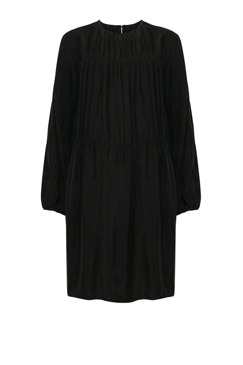 tier dress / black
