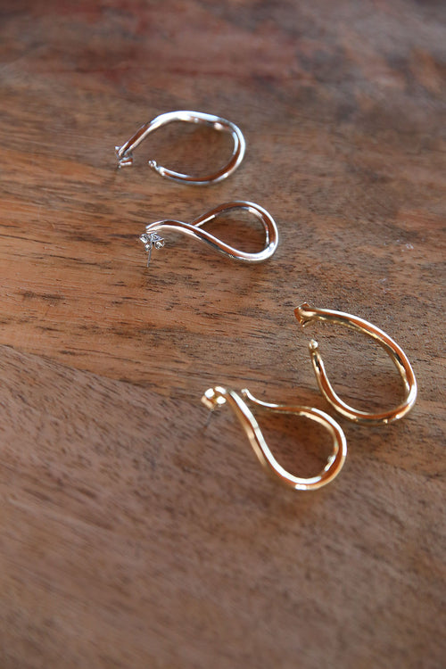 wave earring / silver