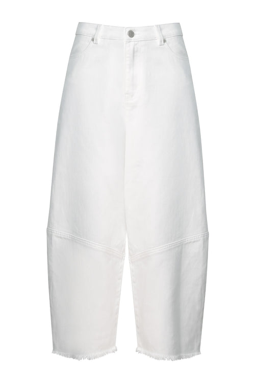 furtive crop jean / ivory white