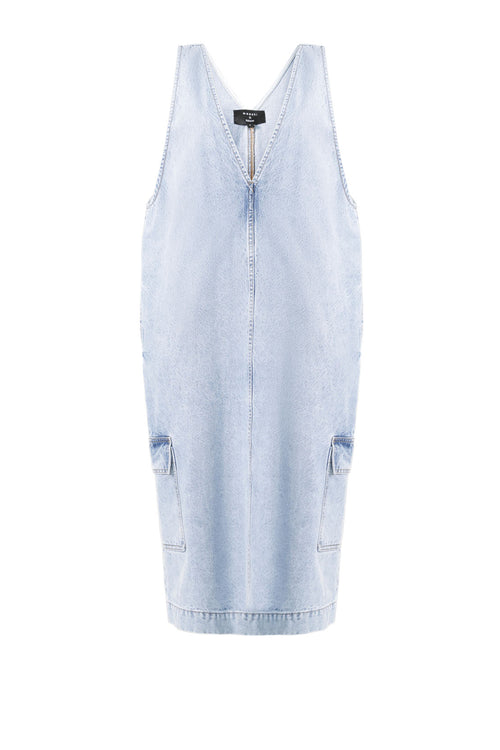 clique pinni dress / washed indigo blue