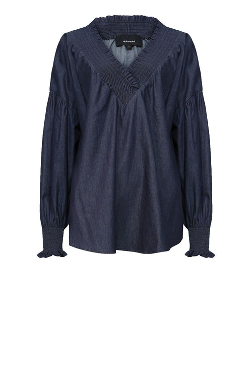 centric top / indigo blue