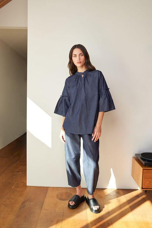 ahead pant / indigo blue