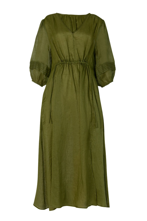 illume midi dress / caper green