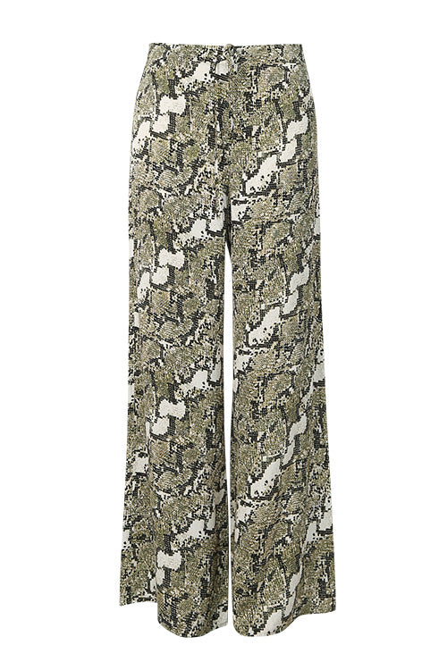 frame pant / pixelated snake green