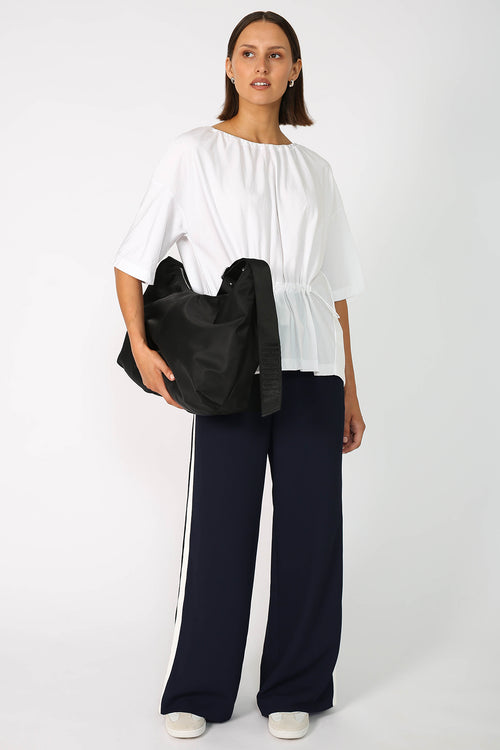 ashed tee / white