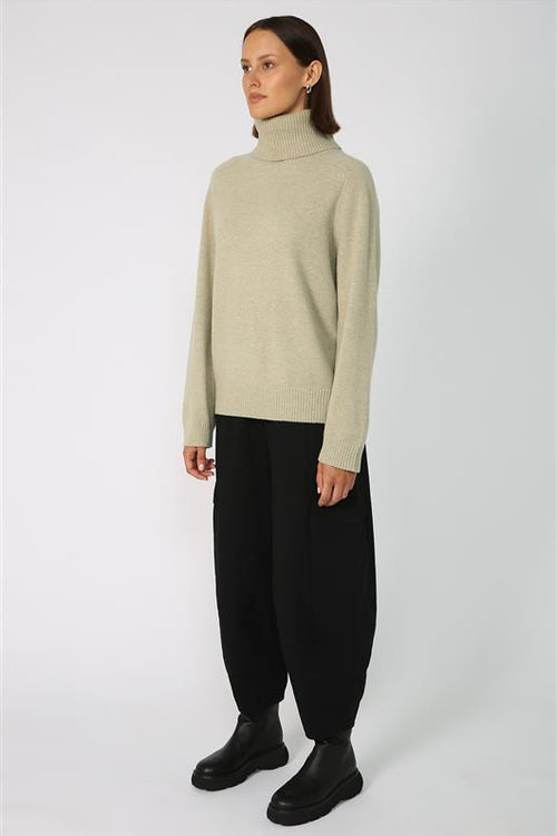 serving polo sweater / clary sage marled