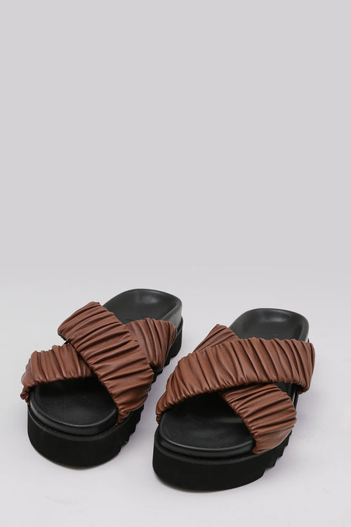 ruche cross slide / terracotta