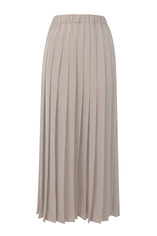 pleating skirt / taupe neutral