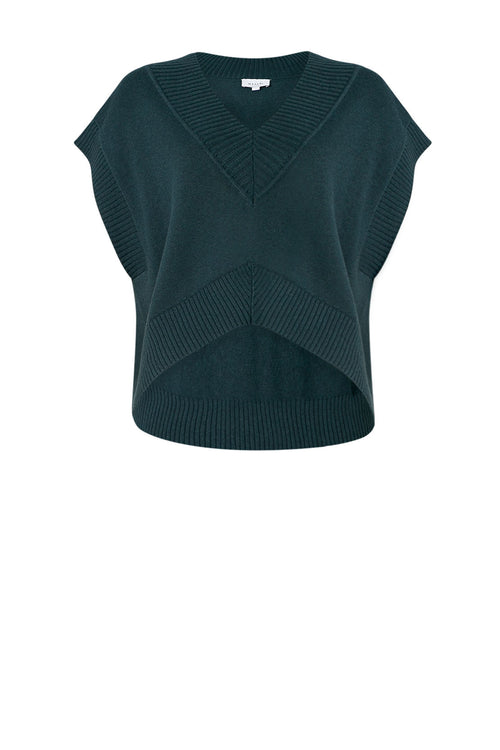 streak vest / cedar blue